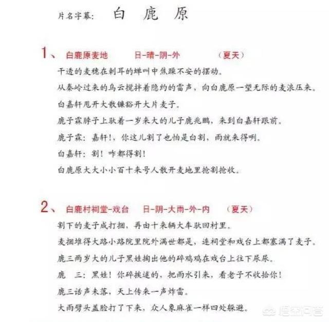 现在华语电影剧本格式是什么样的