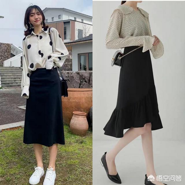 秋冬黑色连衣短裙配什么鞋