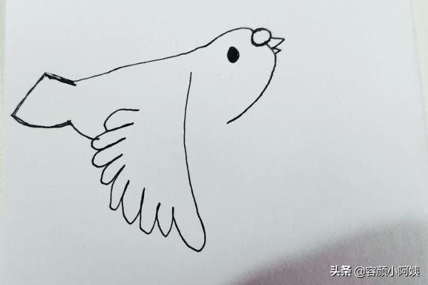 怎麼畫一隻在空中飛翔的小鳥